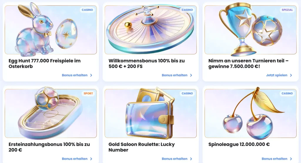 CasinoLab Casino Bonus Übersicht mit Freispiele Aktionen Turnieren und Angeboten